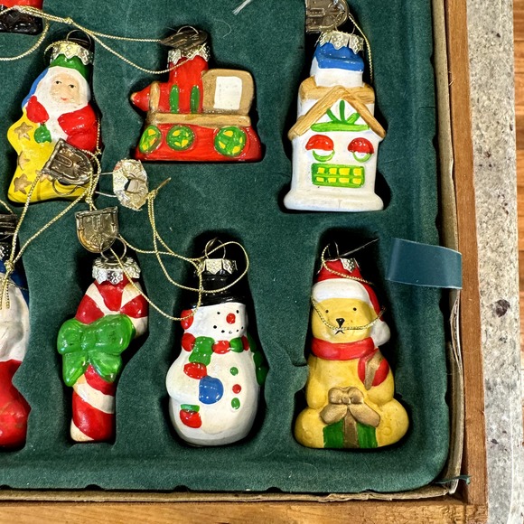 Thomas Pacconi Classics 20‎ Glass Christmas Ornaments N Wood Crate 2007 - Picture 5 of 11